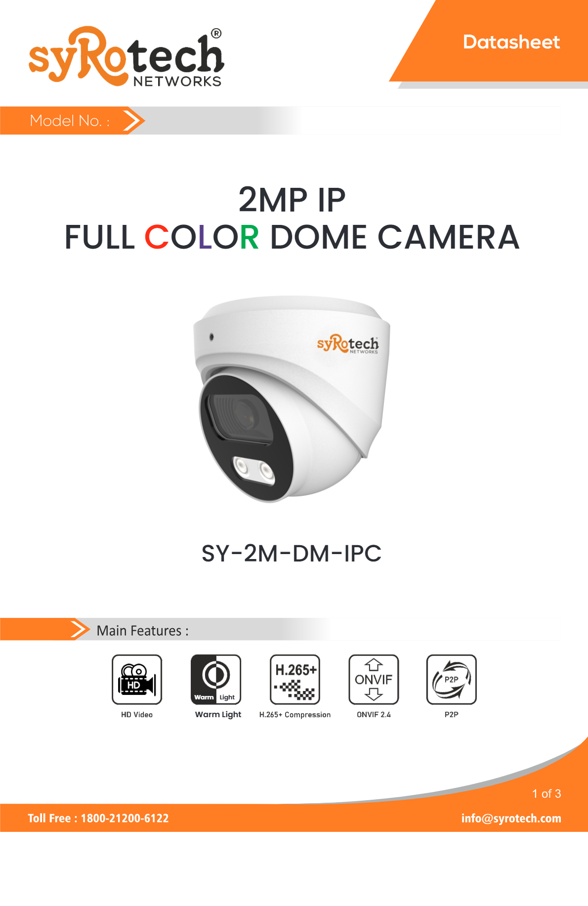 SY 2M DM IPC IP FULL COLOR NIGHT VISION CAMERA
